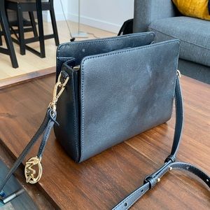 Michael Kors Black Leather Crossbody Bag